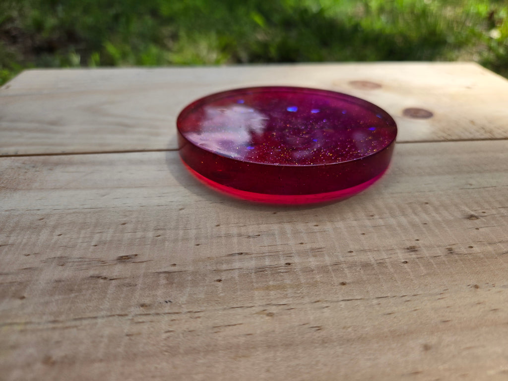 Pink Glitter Coaster