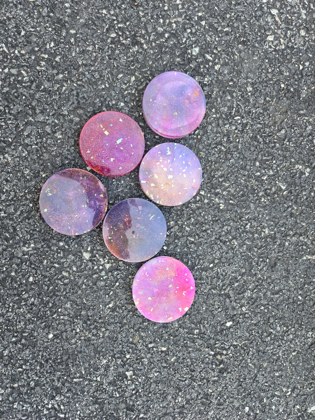 🌌 Galaxy Series Resin Coasters – Set of 6