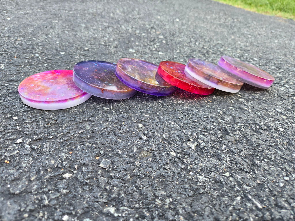 🌌 Galaxy Series Resin Coasters – Set of 6