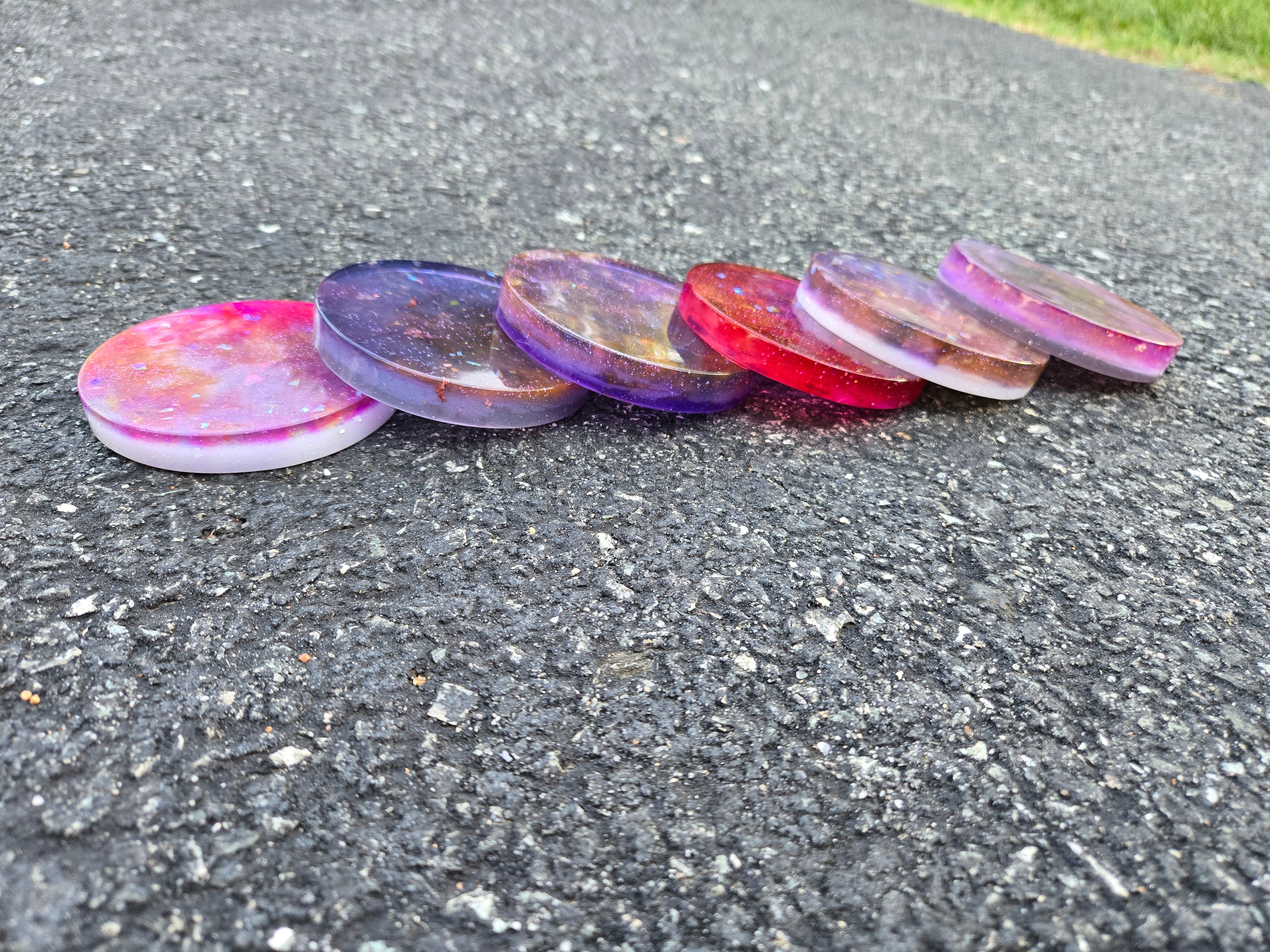 🌌 Galaxy Series Resin Coasters – Set of 6