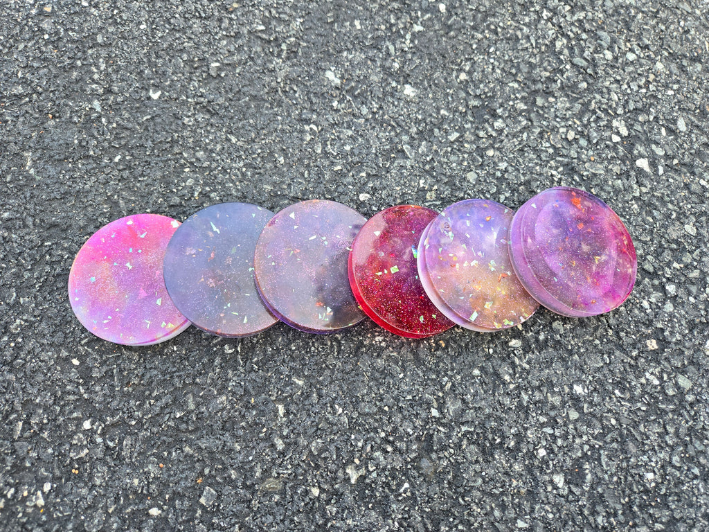 🌌 Galaxy Series Resin Coasters – Set of 6