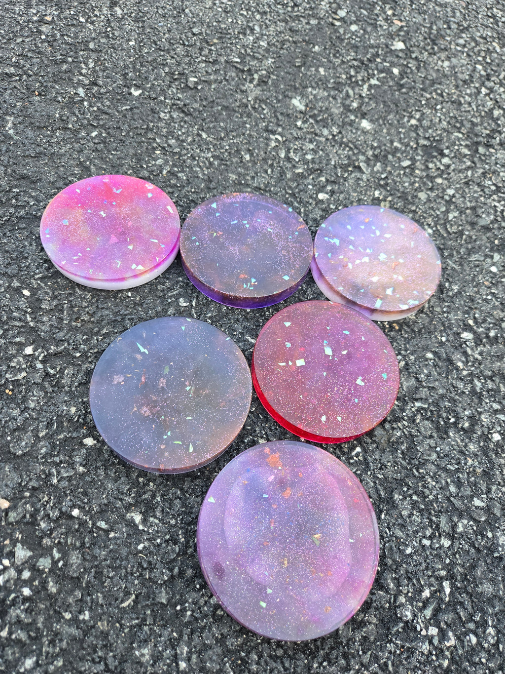 🌌 Galaxy Series Resin Coasters – Set of 6
