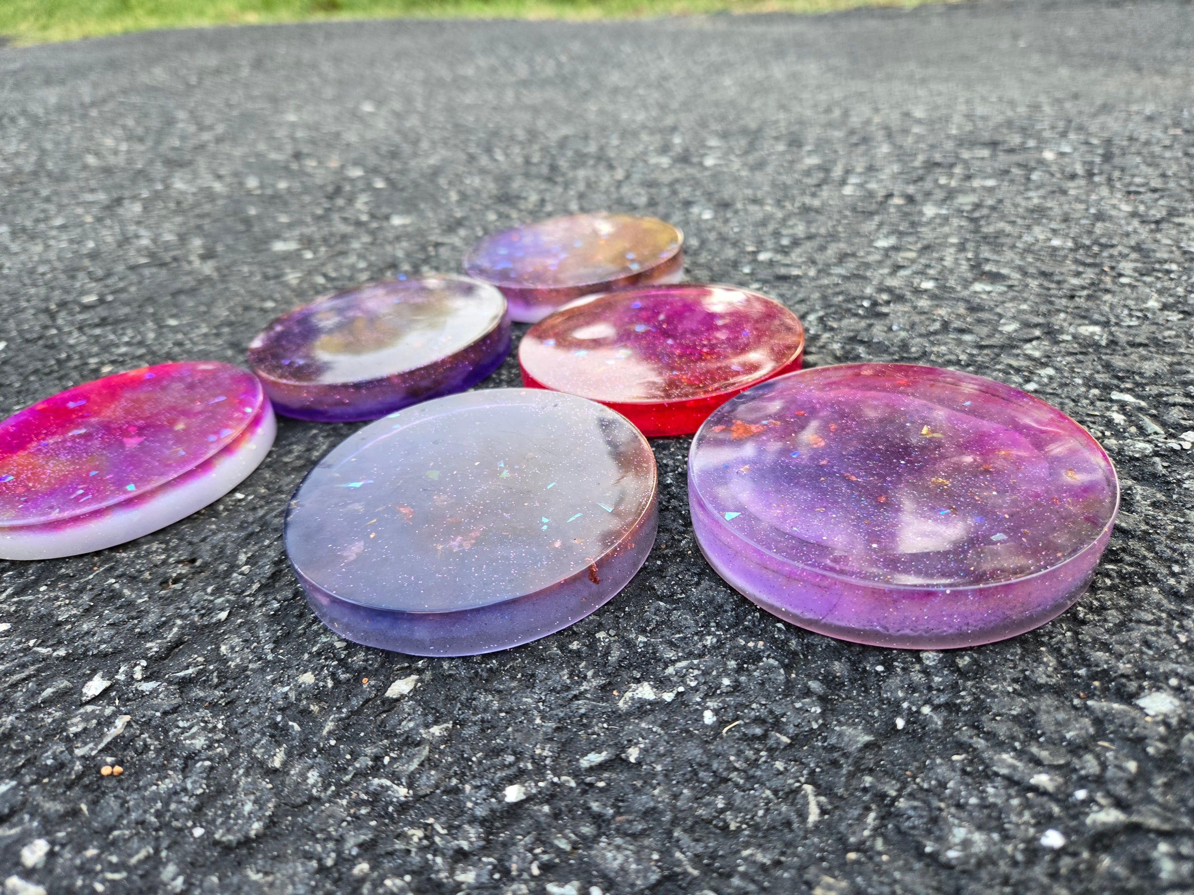 🌌 Galaxy Series Resin Coasters – Set of 6